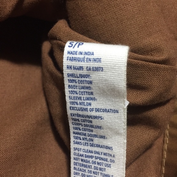 American Eagle Corduroy Collar Jacket Men’s S Brown Tan Full Zip Button Front - Picture 9 of 11